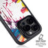 Chromatic Splatter White iPhone 15 Pro Kickstand Case